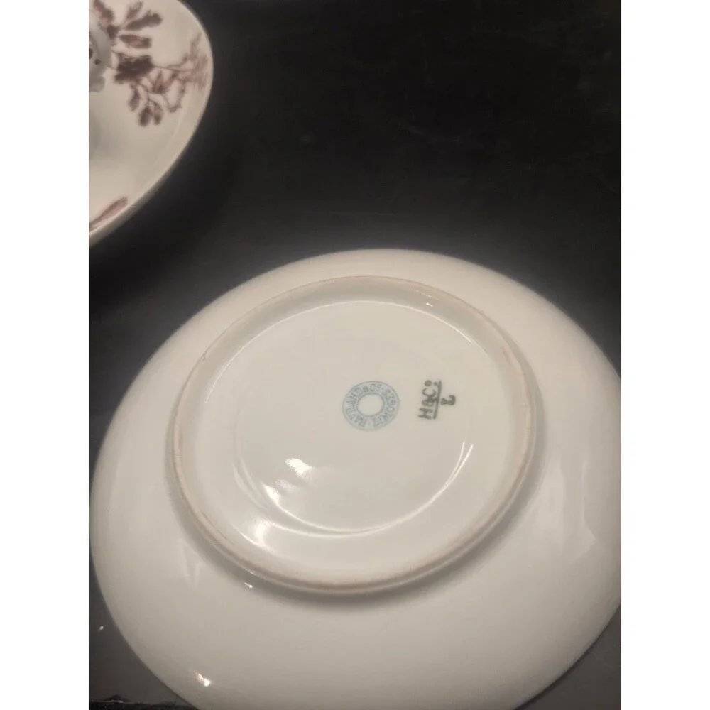 Antique Theodore Haviland Limoges France Set of 5 Demitasse Cups  Saucers Floral